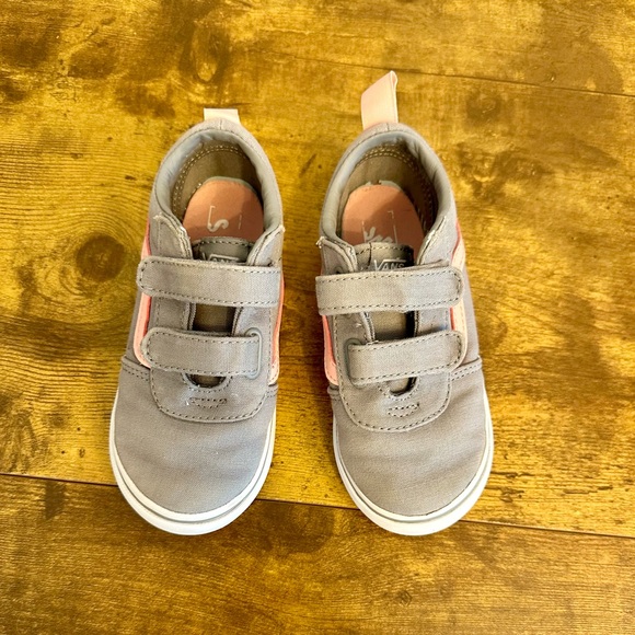 Vans Old Skool Gray Pink Ward V sneakers size 10 toddler - Picture 2 of 6
